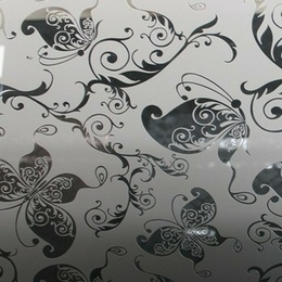 Декоративное зеркало бабочки серебро